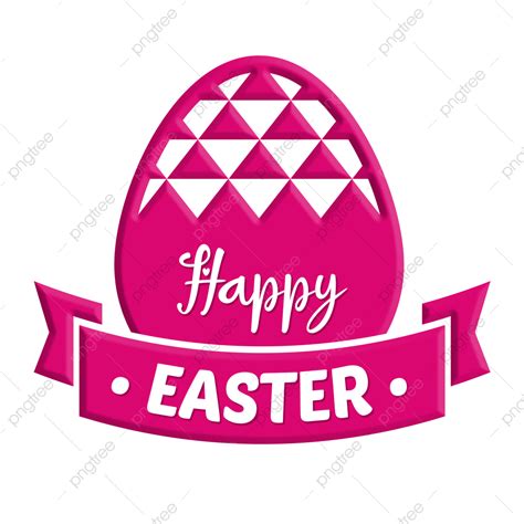 Happy Easter Day Pink Ribbon Egg Egg Design Egg Png Happy Easter Png