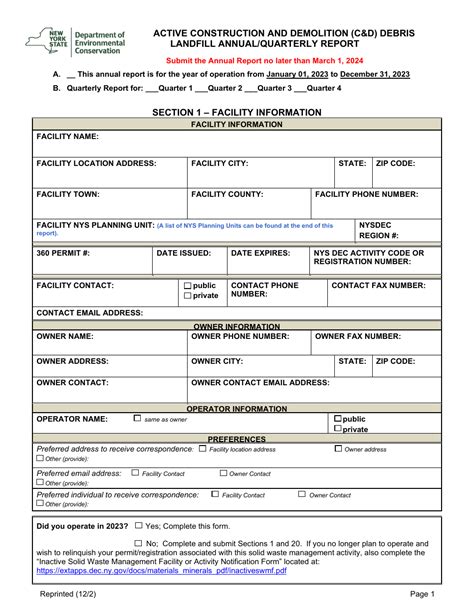 New York Active Construction And Demolition C D Debris Landfill