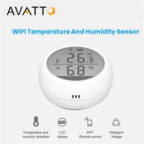 Avatto Tuya Wifi Sensor De Temperatura E Umidade Fahrenheit Celsius