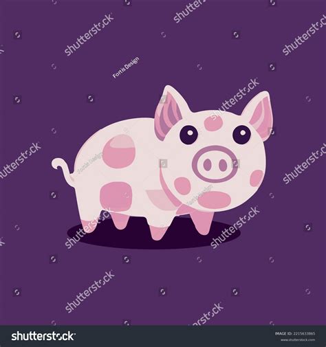 Cute Baby Pig Vector Illustration Happy Stock Vector (Royalty Free ...