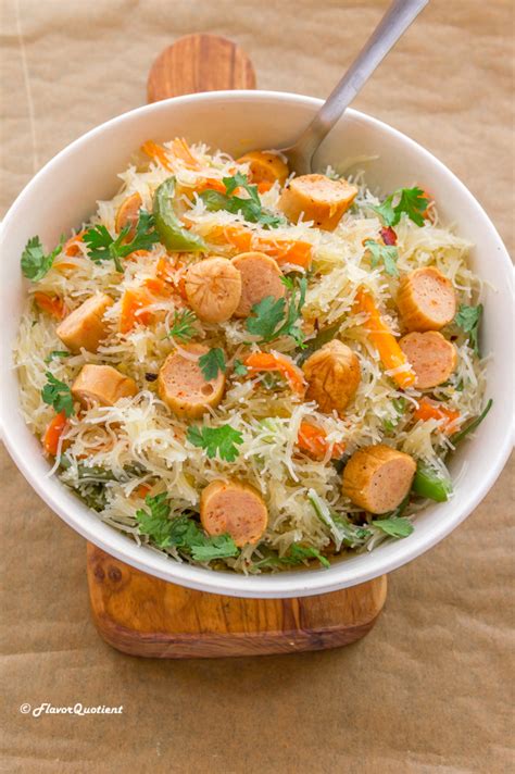 Stir Fried Chicken Rice Noodles | Rice Noodles with Chicken Sausage & Veggies - Flavor Quotient