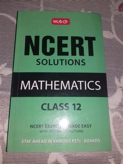 Ncert Solutions Mathematics Class 12 Mtg Editorial Board Books