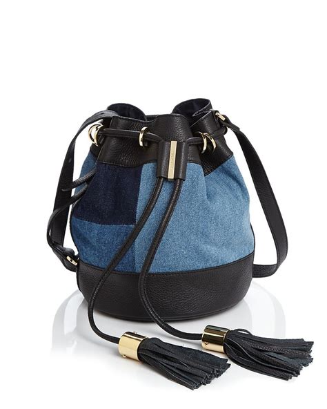 See By Chlo Vicki Small Denim Bucket Bag Handbags Bloomingdale S