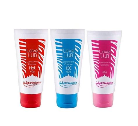 3 Gel Lubrificante Íntimo A Base De Água Love Lub Hot La Pimienta Lubrificante Íntimo
