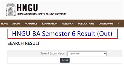 HNGU BA Sem 6 Result 2024 Link OUT Ngu Ac In BA 6th Semester Results