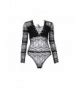 Women S Lingerie Bodysuit Lace Jumpsuit V Neck With Long Mesh Sleeve Cy Iotw M