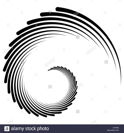 Spiral Vortex Whorl Swirl Shapes Abstract Elements Stock Vector