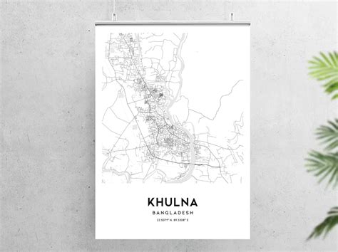 Khulna Map Print, Khulna Map Poster Wall Art, Khulna City Map, Khulna ...