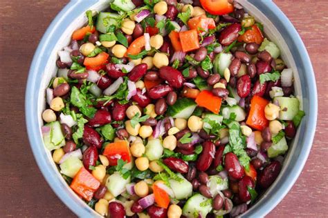 Vegan Three-Bean Salad with Lemon, Mint and Parsley - The Pesky Vegan