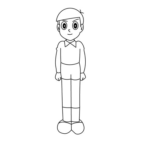 Dekisugi Standing Coloring Page, Tracing & Drawing Tutorial