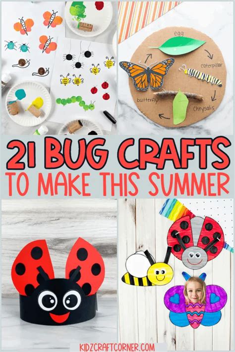 23 Super Cute Bug Crafts for Summer - Kidz Craft Corner