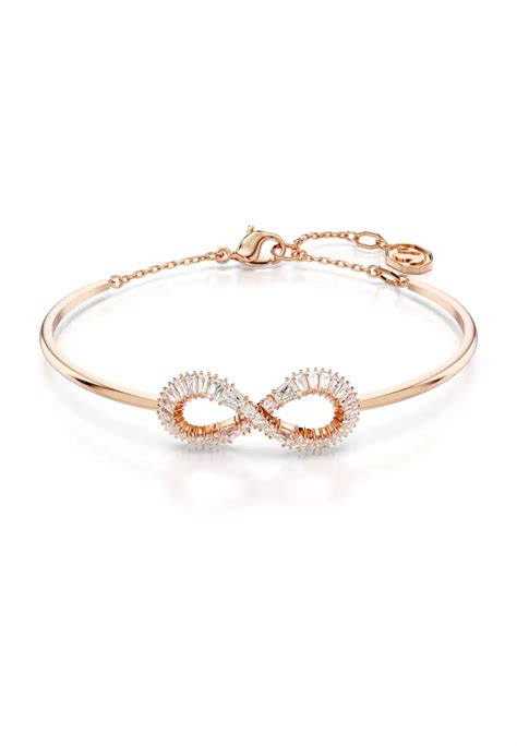 Buy Swarovski Hyperbola Bangle Infinity White Rose Gold Tone Plated