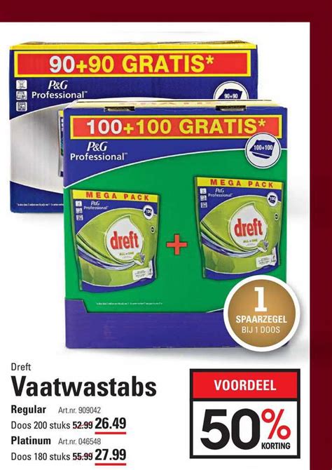 Dreft Vaatwastabs Korting Aanbieding Bij Sligro Folders Nl