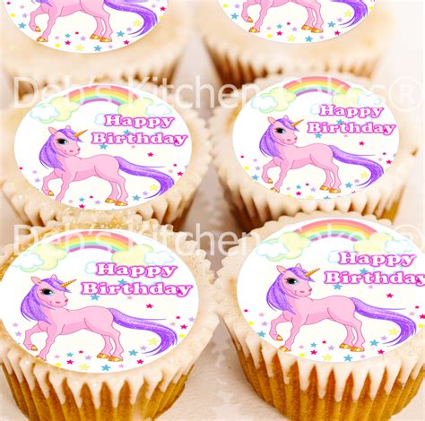 Unicorn Cupcake Toppers Cm X Need Cutting Debs Kitchen Cakes