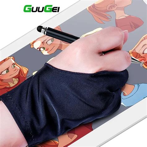 Stylus Pen Gloves Two Finger Drawing Tablet Anti Fouling Anti Touch