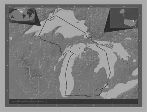 Michigan United States Of America Bilevel Major Cities Stock