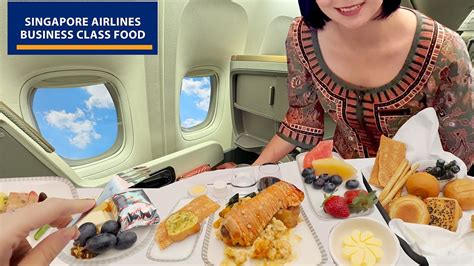 Singapore Airlines Business Class Food Review YouTube