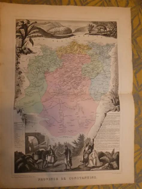 CARTE ISSUE de l Atlas migeon vuillemin vers 1875 : Province ... 