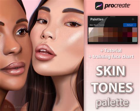 Skin Tones Palette Procreate Color Palette Portrait Color Palette