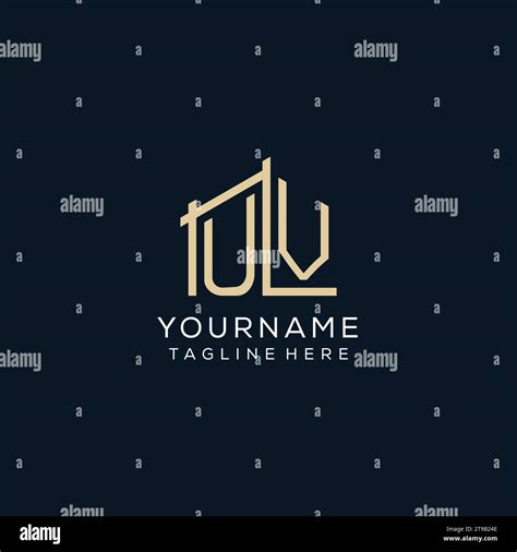 Initial UV Logo Clean And Modern Architectural And Construction Logo