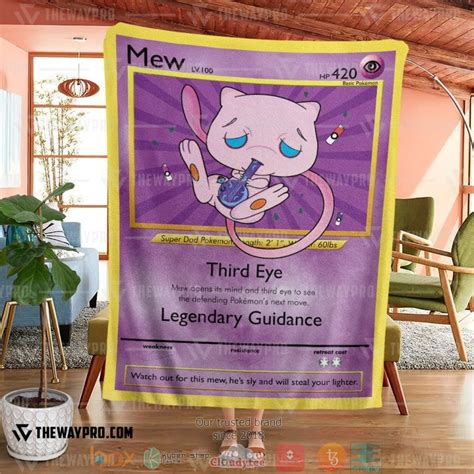 HOT Anime Pokemon Stone Mew Blanket Express Your Unique Style With