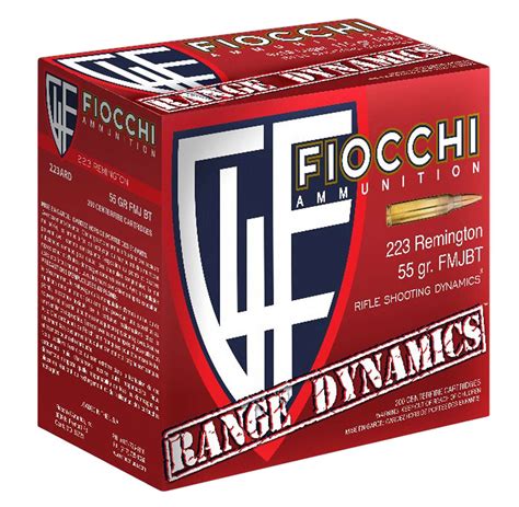 Fiocchi 223ARD10 Range Dynamics 223 Rem 55 Gr Full Metal Jacket Boat