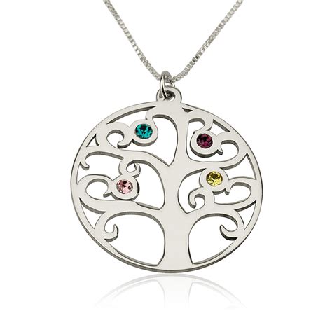 Family Tree Birthstone Necklace