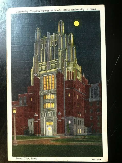 Vintage Postcard>1931>University Hospital Tower>University of Iowa>Iowa