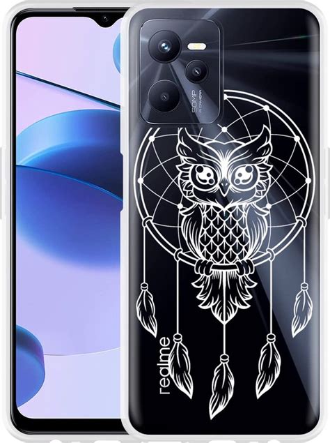 Realme C Hoesje Dream Owl Mandala White Designed By Cazy Bol