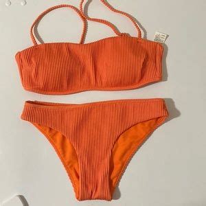 Hollister Swim Bright Orange Bikini Poshmark