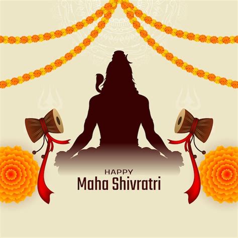 Fundo De Sauda O Do Festival Religioso Hindu Maha Shivratri Feliz