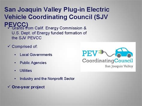 San Joaquin Valley Plugin Electric Vehicle Coordinating Council