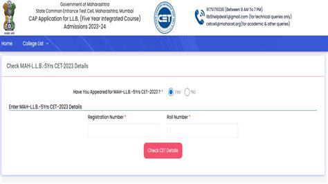 Mht Cet Law Counselling Registration 2023 For 5 Year Llb Ends Today