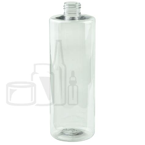 16oz Clear PET Plastic Cylinder Bottle 28 410 189 Cs Liquid Bottles LLC