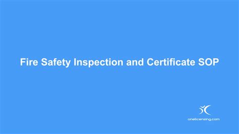 Fire Safety Inspection Certificate