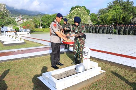 Peringati Hut Brimob Di Maluku Utara Gelar Upacara Dan Ziarah Makam