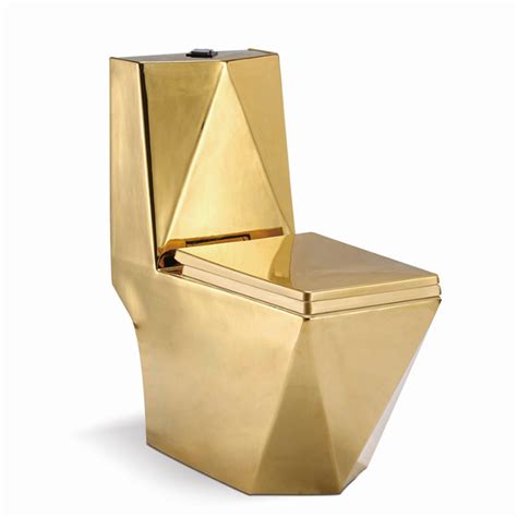 Chaozhou Sanitary Ware One Piece Golden Colored Diamond Ceramic