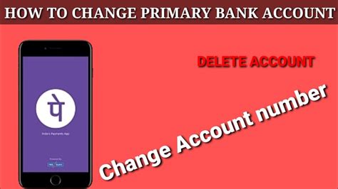 How To Change Primary Bank Account Number In Phone Pay App Youtube