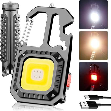 Garberiel Mini COB Keychain Work Light Rechargeable 1000lm Flashlights