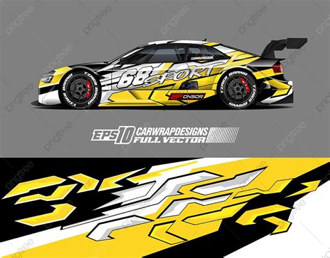 Race Car Graphic Livery Design Vector Mockup Template Download On Pngtree