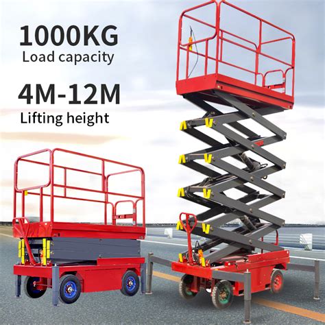 4m 1000kg Mobile Elevated Work Platform Hydraulic Scissor Lift Usa