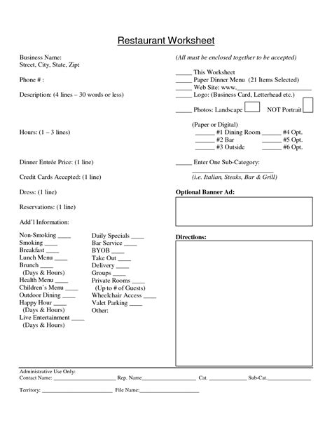 Restaurant Menu Math Worksheets Free Pdf At Worksheeto