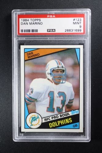 1984 Topps Football 123 Dan Marino Miami Dolphins HOF PSA 9 Mint EBay