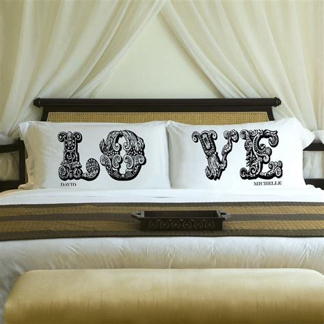 Personalized Couples Pillow Case Set 9 Designs Couple Pillow Personalized Pillows Pillow Cases