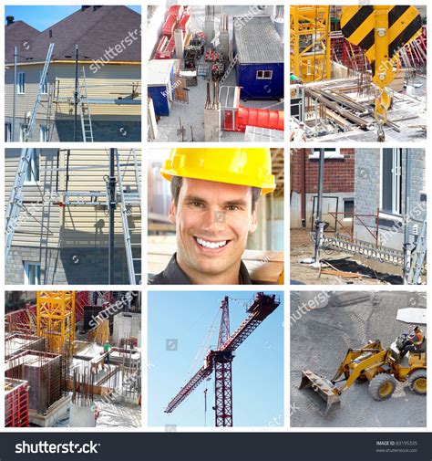 Smiling Industrial Contractor Worker People Construction Industry