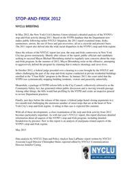 Stop And Frisk Report New York Civil Liberties Union Nyclu