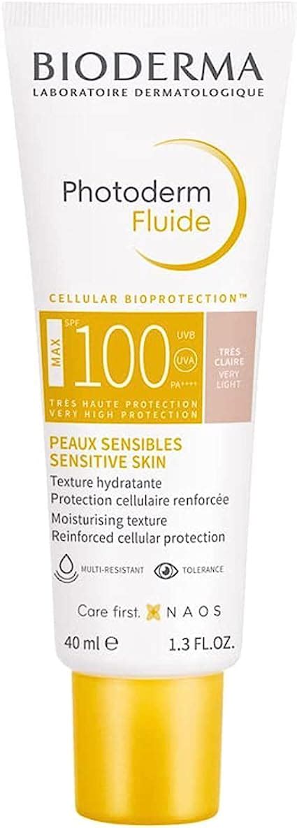 Bioderma Photoderm Max Fluide Face Sunscreen Spf 100 Very Light Tint