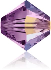 Mm Swarovski Bicone Crystal Bead Light Amethyst Ab