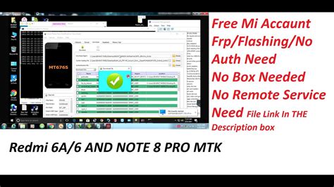 REAL 2021 Flashing Mi Note 8 Pro REDMI 6 6A No Need Auth Account With