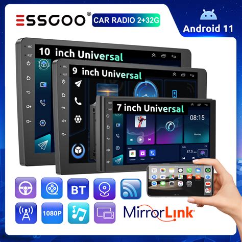 Jual ESSGOO Head Unit Android 13 Mobil 4G 64G 7 9 10 Inch 2 Din Kontrol